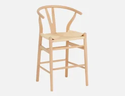 DENMARK beech wood and paper cord dining chair