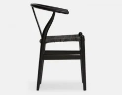 DENMARK beech wood and paper cord dining chair