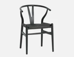 DENMARK beech wood and paper cord dining chair