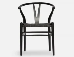 DENMARK beech wood and paper cord dining chair