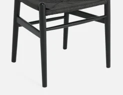 DENMARK beech wood and paper cord dining chair