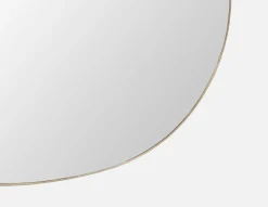 DENNES oval stainless steel mirror 50 cm x 120 cm