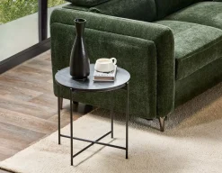 DENVER round marble end table 45cm