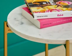 DENVER round marble end table 45cm
