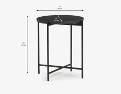 DENVER round marble end table 45cm