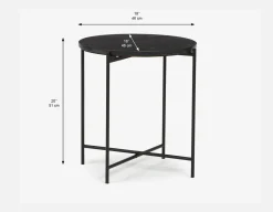 DENVER round marble end table 50cm