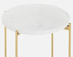 DENVER round marble end table 50cm