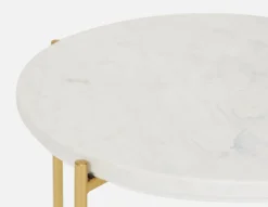 DENVER round marble end table 50cm