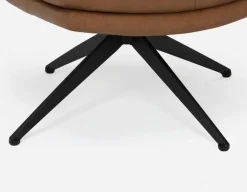 DORADA 100% leather swivel armchair