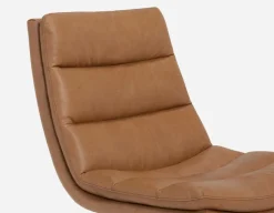 DORADA 100% leather swivel armchair