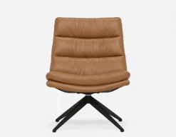 DORADA 100% leather swivel armchair