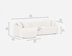 DOYER modern left-facing sectional sofa