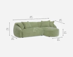 DOYER modern right-facing sectional sofa