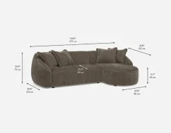 DOYER modern right-facing sectional sofa