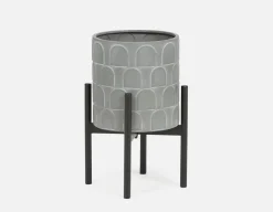 DREW metal planter with stand 21 cm