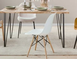 EIFFEL mid-century modern chair with solid beech wood legs