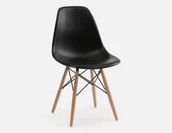 EIFFEL mid-century modern chair with solid beech wood legs