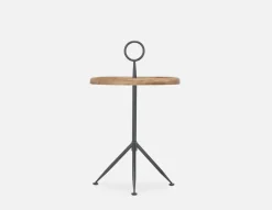 ELLIE mid-century modern round end table 43cm