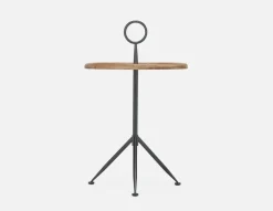 ELLIE mid-century modern round end table 51cm