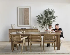 EPIRUS solid mango wood large dining table 240 cm