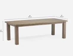 EPIRUS solid mango wood large dining table 240 cm