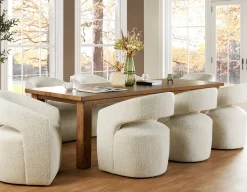 EPIRUS solid mango wood large dining table 260 cm