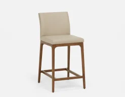 EVA 100% leather modern counter stool 66cm
