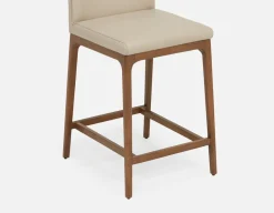 EVA 100% leather modern counter stool 66cm