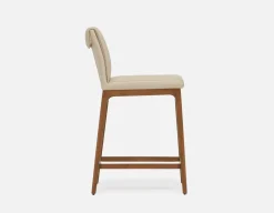 EVA 100% leather modern counter stool 66cm