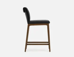 EVA 100% leather modern counter stool 66cm