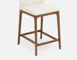 EVA 100% leather modern counter stool 66cm