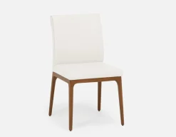 EVA 100% leather modern dining chair