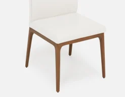EVA 100% leather modern dining chair