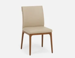 EVA 100% leather modern dining chair
