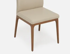 EVA 100% leather modern dining chair
