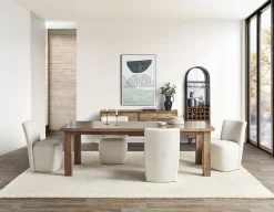 EVANS fir wood and metal wine cabinet
