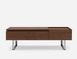 EVO walnut veneer lift-top storage coffee table 120 cm