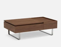 EVO walnut veneer lift-top storage coffee table 120 cm