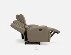 FAOUZI leather contemporary power recliner sofa