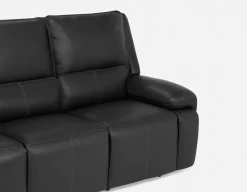 FAOUZI leather contemporary power recliner sofa