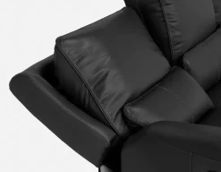 FAOUZI leather contemporary power recliner sofa