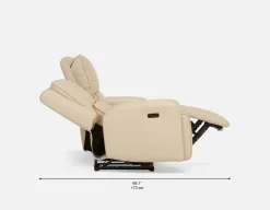 FAOUZI leather contemporary power recliner sofa