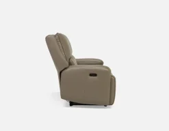 FAOUZI leather contemporary power recliner sofa