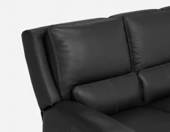 FAOUZI leather contemporary power recliner sofa
