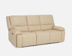 FAOUZI leather contemporary power recliner sofa