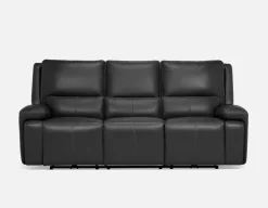 FAOUZI leather contemporary power recliner sofa