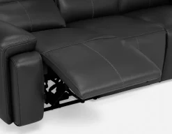 FAOUZI leather contemporary power recliner sofa