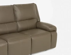 FAOUZI leather contemporary power recliner sofa