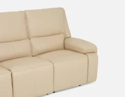 FAOUZI leather contemporary power recliner sofa