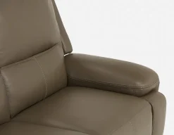 FAOUZI leather contemporary power recliner sofa